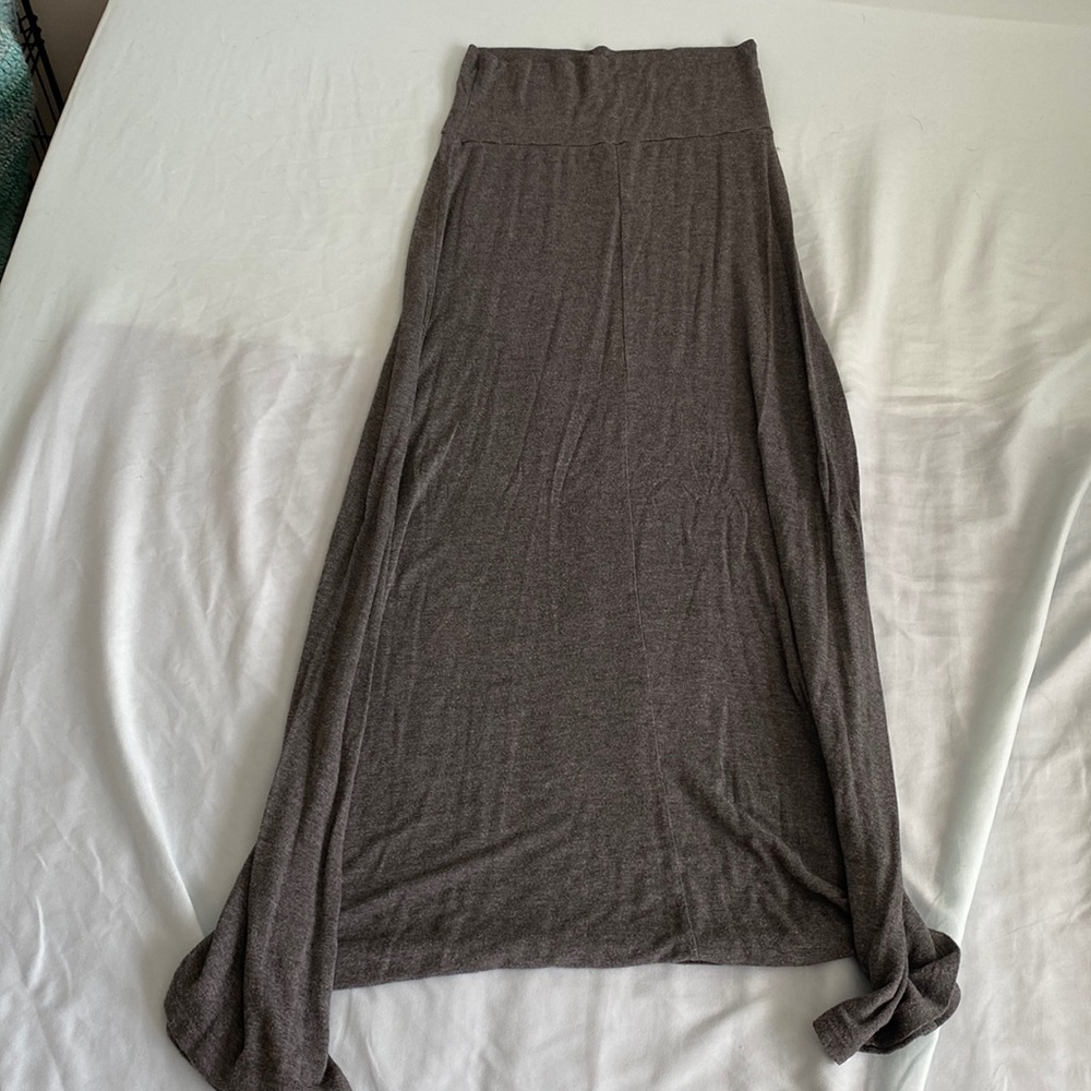 Gray Maxi Skirt